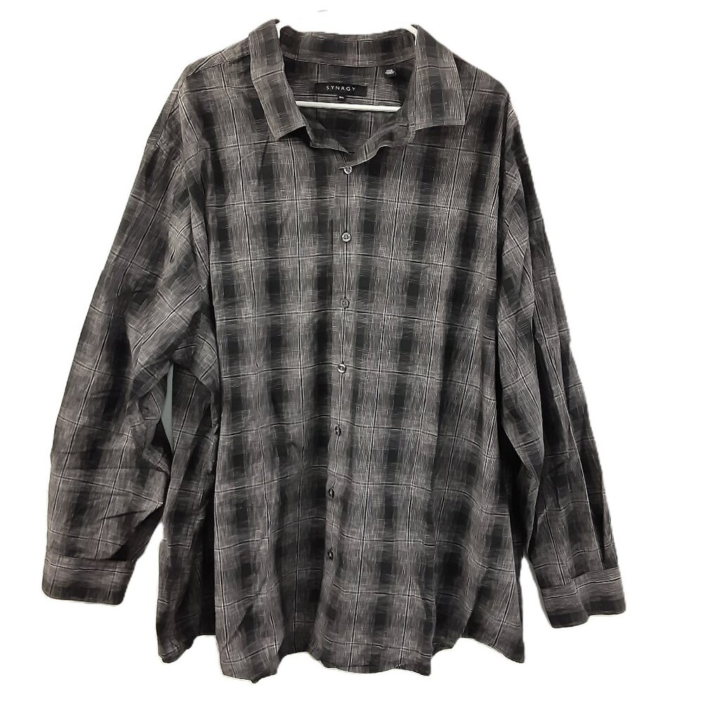 Synergy Men's Shirt Size 3XL Long Sleeve Button Up Collar Business Plus Size